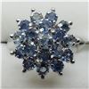 Image 1 : 120) STERLING SILVER SAPPHIRE RING
