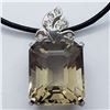 Image 1 : 121) STERLING SILVER SMOKEY QUARTZ PENDANT