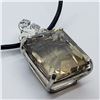 Image 2 : 121) STERLING SILVER SMOKEY QUARTZ PENDANT