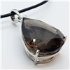 Image 2 : 125) STERLING SILVER SMOKEY QUARTZ PENDANT