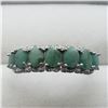 Image 1 : 126) STERLING SILVER EMERALD RING