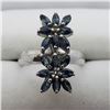 Image 1 : 132) STERLING SILVER SAPPHIRE RING