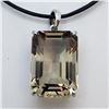 Image 1 : 135) STERLING SILVER  SMOKEY QUARTZ PENDANT