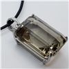 Image 2 : 135) STERLING SILVER  SMOKEY QUARTZ PENDANT