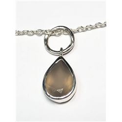 140) STERLING SILVER CHALCEDONY NECKLACE