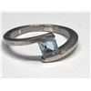 Image 1 : 142) STERLING SILVER BLUE TOPAZ RING