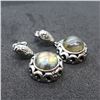 Image 1 : 143) STERLING SILVER LABRODORITE EARRINGS