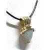 Image 2 : 144) SILVER GP MOONSTONE PENDANT NECKLACE