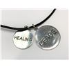 Image 1 : 146) TWO SILVER HEALING & PEACE PENDANT NECKLACE