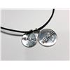 Image 2 : 146) TWO SILVER HEALING & PEACE PENDANT NECKLACE
