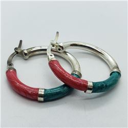 148) STERLING SILVER HOOP EARRINGS