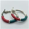 Image 1 : 148) STERLING SILVER HOOP EARRINGS