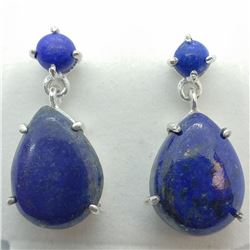 152) STERLING SILVER LAPIS EARRINGS