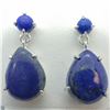 Image 1 : 152) STERLING SILVER LAPIS EARRINGS