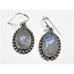 159) STERLING SILVER MOONSTONE EARRINGS