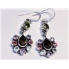 Image 1 : 160) STERLING SILVER GEMSTONE EARRINGS