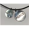 Image 1 : 161) TWO SILVER PEACE & COURAGE PENDANT NECKLACE