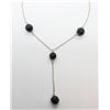 Image 1 : 200) STERLING SILVER ONYX NECKLACE