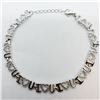 Image 1 : 165) STERLING SILVER DIAMOND "I LOVE YOU" BRACELET