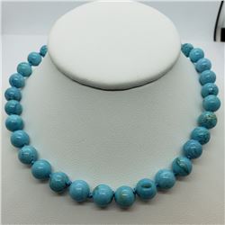 169) MAGNET CLASP TURQUOISE NECKLACE