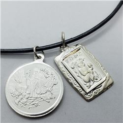 173) STERLING SILVER PENDANTS W/ CORD
