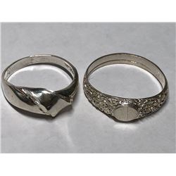 181) LOT OF 2 STERLING SILVER RING