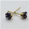 Image 1 : 184) 14K YELLOW GOLD IOLITE EARRINGS