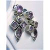 Image 2 : 187) STERLING SILVER AMETHYST EARRINGS