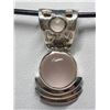 Image 1 : 191) STERLING SILVER ROSE QUARTZ PENDANT