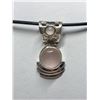 Image 2 : 191) STERLING SILVER ROSE QUARTZ PENDANT