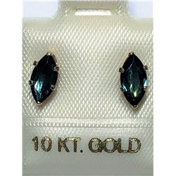 194) 10KT GOLD SAPPHIRE EARRINGS