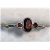 Image 1 : 197) STERLING SILVER 3 GARNET RING