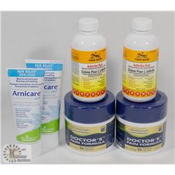 BAG OF ASSORTED ARTHRITIS CREAMS