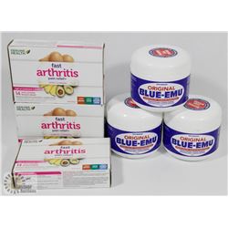 BAG OF ASSORTED ARTHRITIS CREAMS AND PILLS