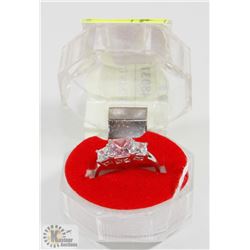 #37-PINK CZ GEMSTONE RING