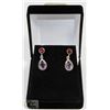 Image 1 : #15-GENUINE AMETHYST & GARNET EARRINGS