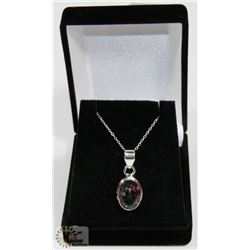 #20-MYSTIC TOPAZ  GEMSTONE PENDANT & NECKLACE