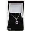 Image 1 : #12-GENUINE PURPLE AMETHYST PENDANT &  NECKLACE