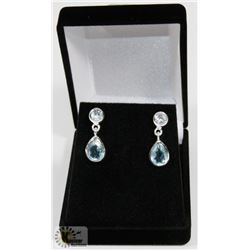 #23-LIGHT BLUE CZ DANGLING EARRING