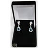 #23-LIGHT BLUE CZ DANGLING EARRING