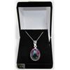 #18-MYSTIC TOPAZ  GEMSTONE PENDANT & NECKLACE