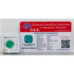 #7-NATURAL GREEN EMERALD LOOSE GEMSTONE 8.87CT