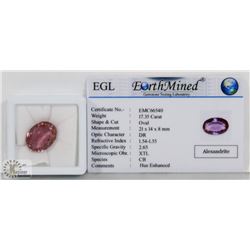 #13-ALEXANDRITE COLOUR CHANGING GEMSTONE 17.35CT
