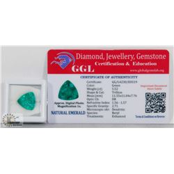 #5-NATURAL GREEN EMERALD LOOSE GEMSTONE 5.52CT