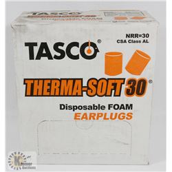 CASE OF TASCO THERMA SOFT 30 DISPOSABLE EAR PLUGS