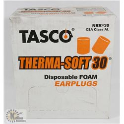 CASE OF TASCO THERMA SOFT 30 DISPOSABLE EAR PLUGS