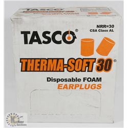 CASE OF TASCO THERMA SOFT 30 DISPOSABLE EAR PLUGS