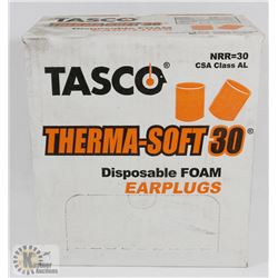 CASE OF TASCO THERMA SOFT 30 DISPOSABLE EAR PLUGS