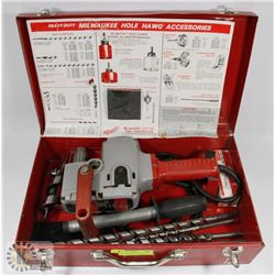 MILWAUKEE HEAVY DUTY HOLE HAWG WITH ACCESSORIES