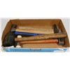 Image 1 : FLAT OF VARIOUS MALLETS, HAMMERS